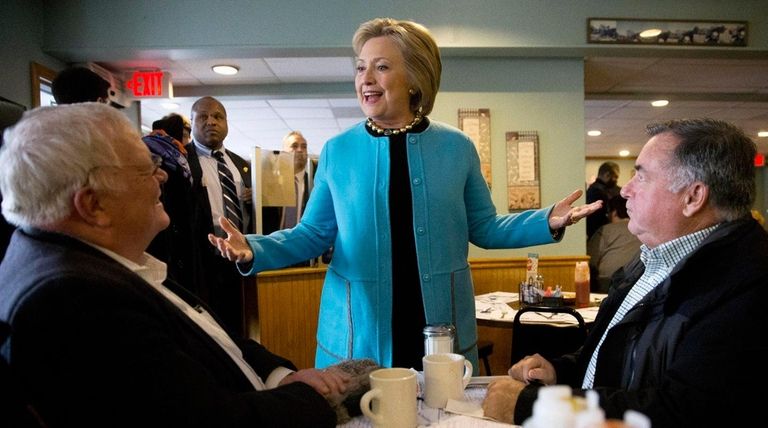Democratic presidential candidate Hillary Clinton campaigns in New