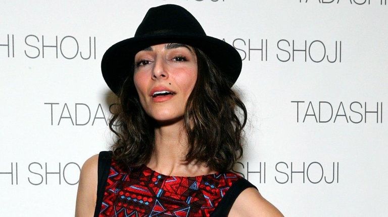 Actress Necar Zadegan poses backstage at the Tadashi