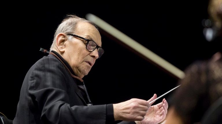 Italian composer Ennio Morricone, shown with the Czech