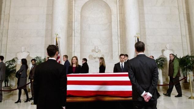 Supreme Court staff attend a private visitation in