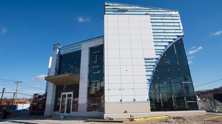 The nearly completed Glen Cove ferry terminal on