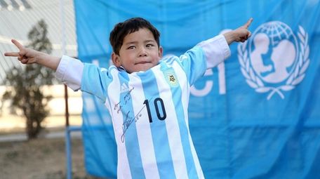 In this provided by UNICEF, Murtaza Ahmadi,