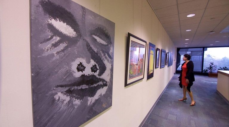 Paintings in honor of African-American history are on