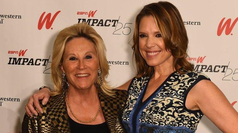 Donna de Varona and Hannah Storm during
