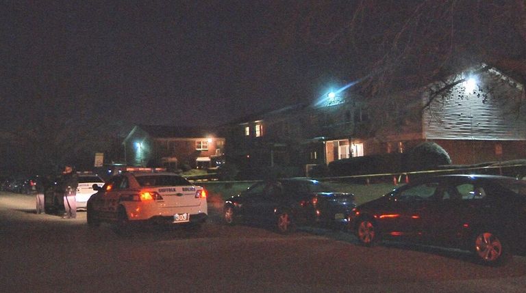 Suffolk County police respond to the scene of