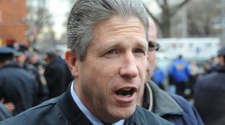 NYPD union chief Patrick Lynch on Feb 10,