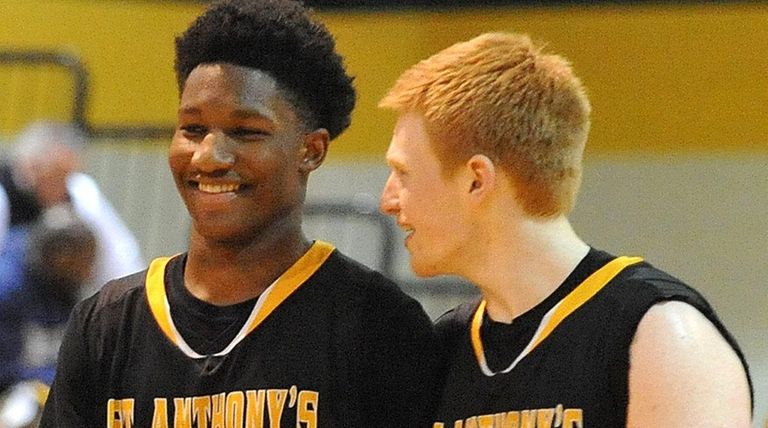 Josh Nicholas of St. Anthony's, left, and James