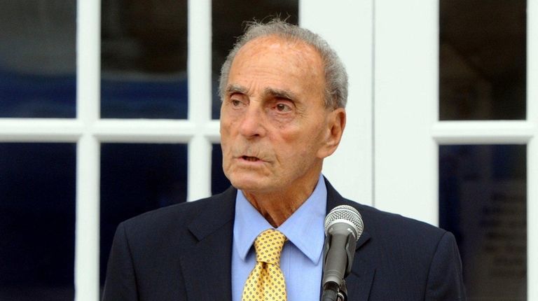 Smithtown Town Supervisor Patrick Vecchio speaks to the