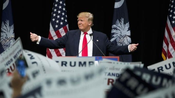 Republican presidential candidate Donald Trump during a campaign
