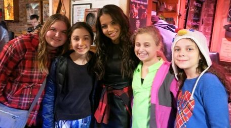 Kidsday reporters, from left, Lauren Berkowitz, Grace Benedict,