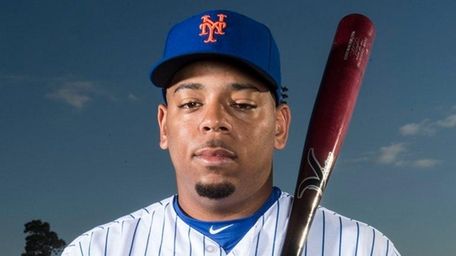 Mets infielder Dominic Smith during photo day, Tuesday
