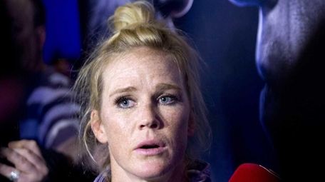 UFC women's bantamweight champion Holly Holm talks with