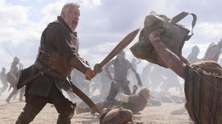 King Saul, played by Ray Winstone, takes on