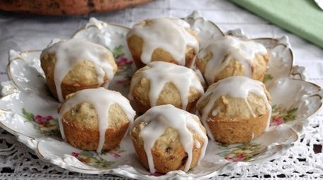 Banana and pecans give these mini muffins flavor,