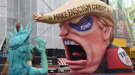 A view of a carnival's float with a
