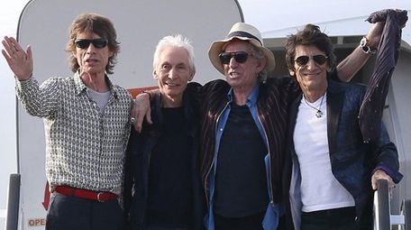From left, the Rolling Stones band members Mick