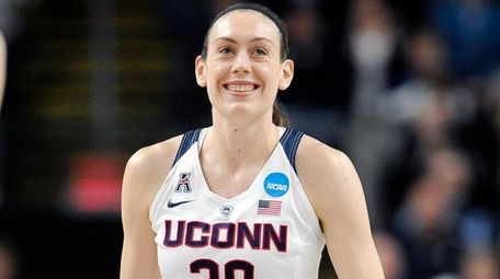 Connecticut 's Breanna Stewart reacts during the
