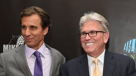Chris Russo and Mike Francesa walk the red