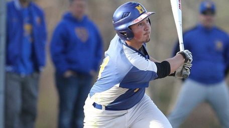 Mattituck's Victor Proferes launches a sacrifice fly to