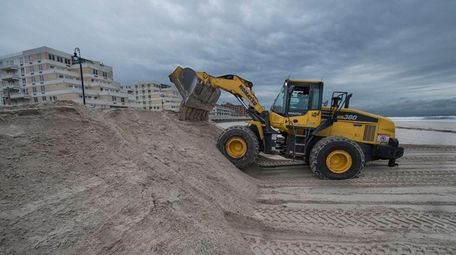 Berms were put into place at the beach
