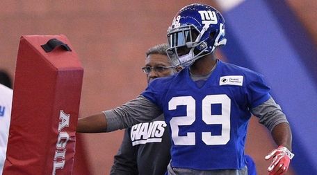 New York Giants strong safety Nat Berhe participates
