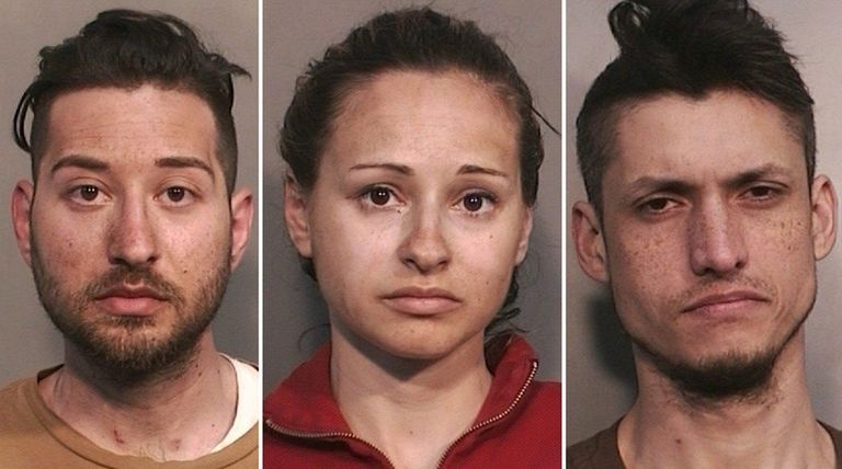 From left, Bethpage residents Nikolas Kougianos, 25, and