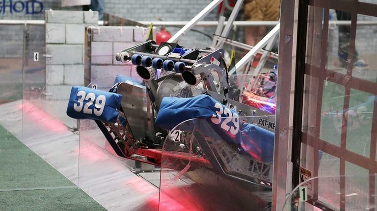 A robot from Team 329, the Mohawks of