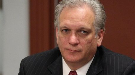 Nassau County Executive Edward Mangano speaks about the