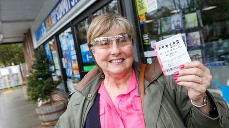 Ora Heath of Southold tries her luck with