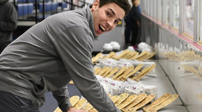 New York Islanders defenseman Travis Hamonic reacts to