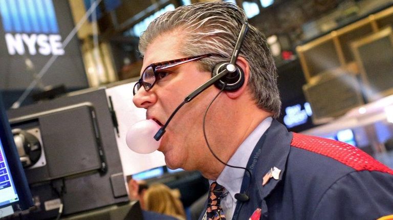 A trader on the floor of the New