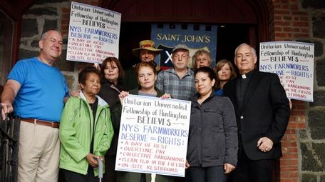 Supporters of farm workers' rights met at St.