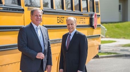 East Hampton Superintendent Richard Burns, left, and Springs