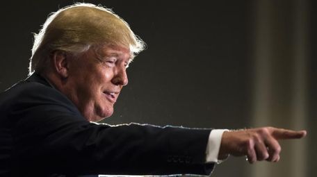 Republican presidential candidate Donald Trump at a campaign