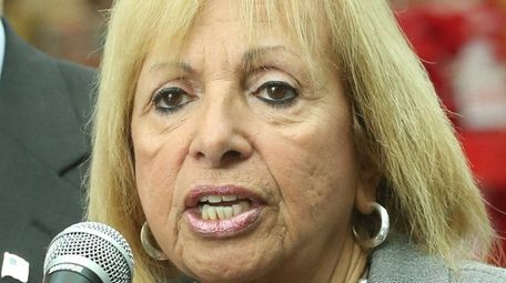 Islip Town Supervisor Angie Carpenter during a press