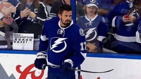 Alex Killorn of the Tampa Bay Lightning looks