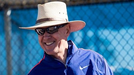 New York Mets general manager Sandy Alderson looks