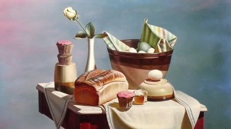 Gary Erbe's "Levitated Tabletop Composition" is on display