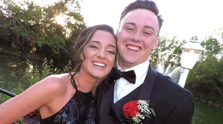 Mineola High School senior Genevieve Peters was prom-posed
