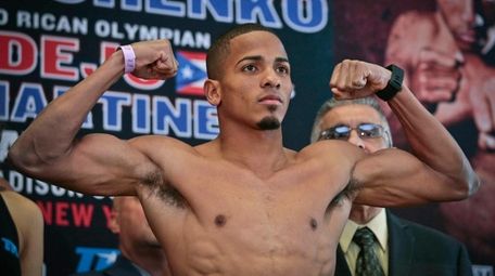Puerto Rican boxer Felix Verdejo poses after his