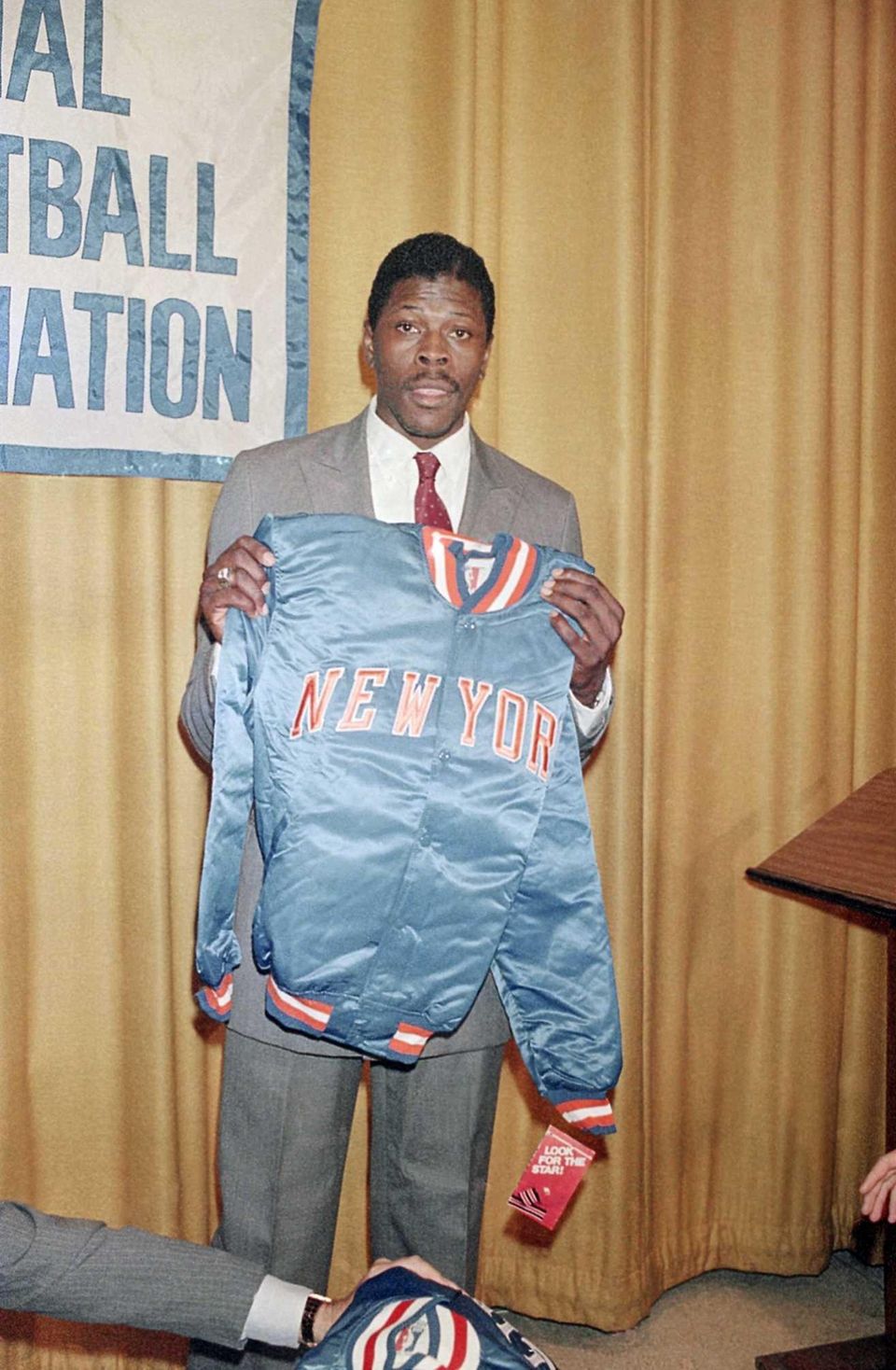 Patrick Ewing is shown at the NBA Draft