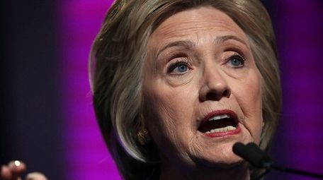 Presumptive Democratic presidential nominee Hillary Clinton in Washington,