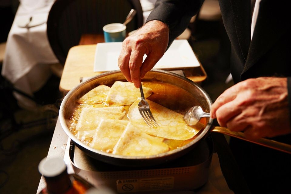 La Coquille, Manhasset: Enjoy the delicate crepes Suzette,