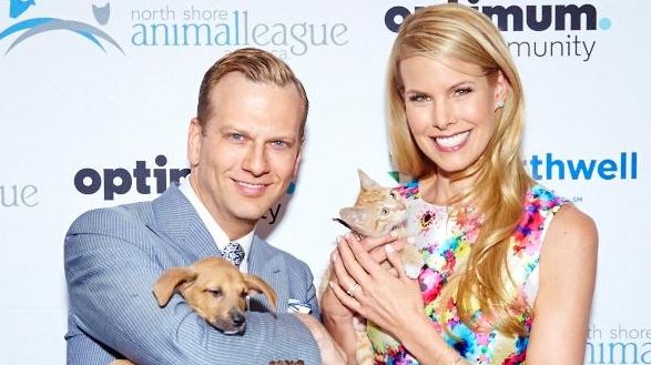 Brian Balthazar and Beth Stern show off puppy