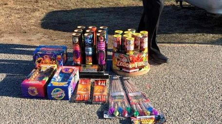 Fireworks found in the carr of Nicholas Maggio,
