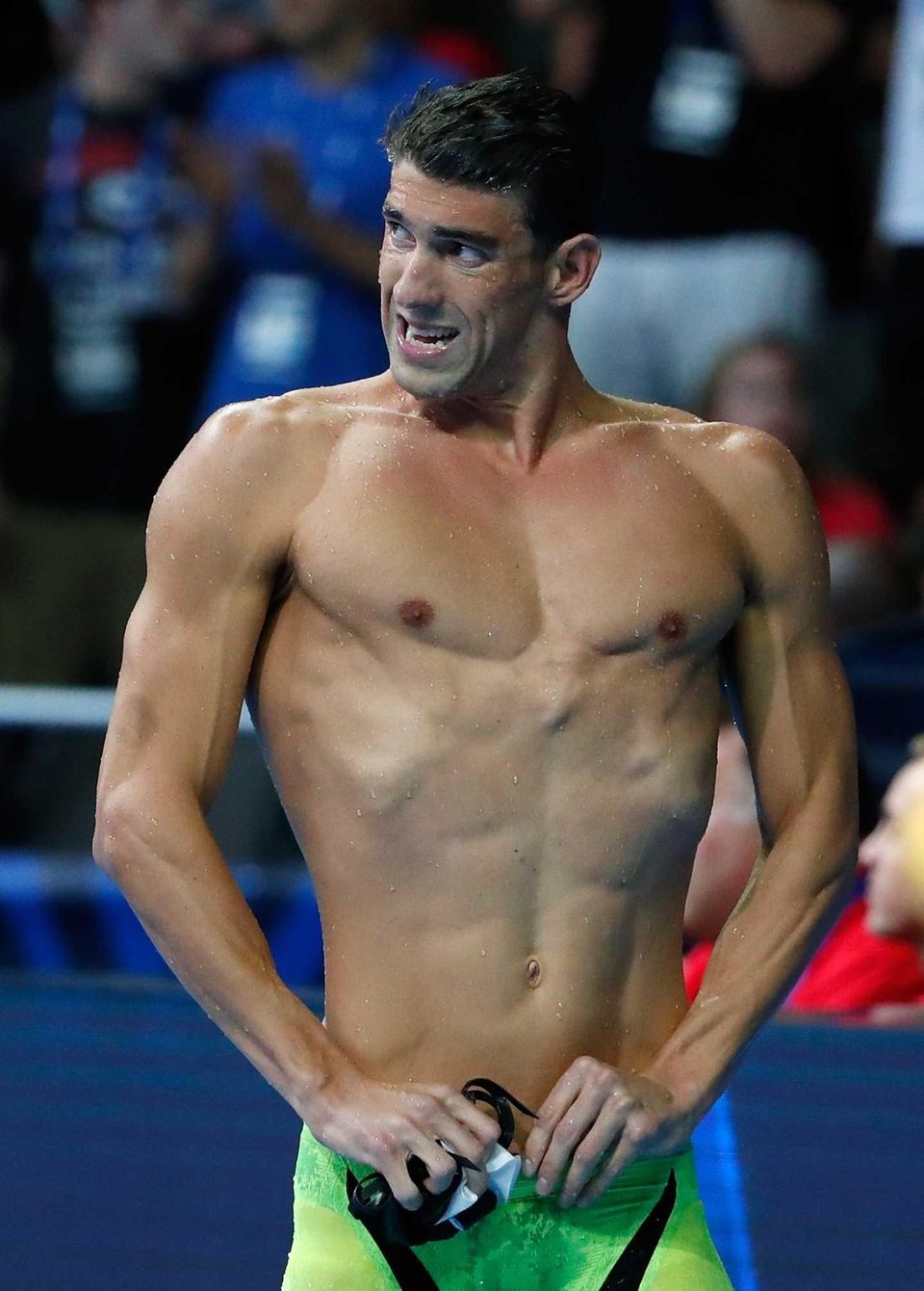 Michael Phelps at the U.S. Olympic swimming trials am New York