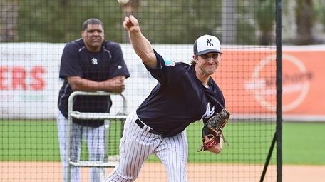 New York Yankees Bryan Mitchell throws a live