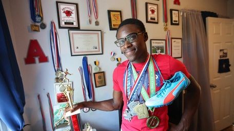 Track standout Tysheem Griffin, a recent graduate of