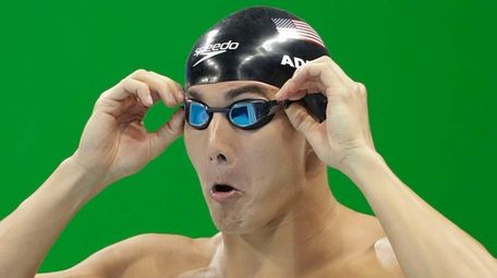 The United States' Nathan Adrian prepares to compete