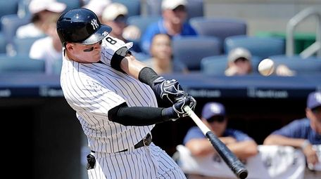 New York Yankees Tyler Austin (26) with his